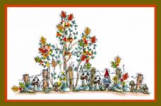 Fall Trees Fence Card